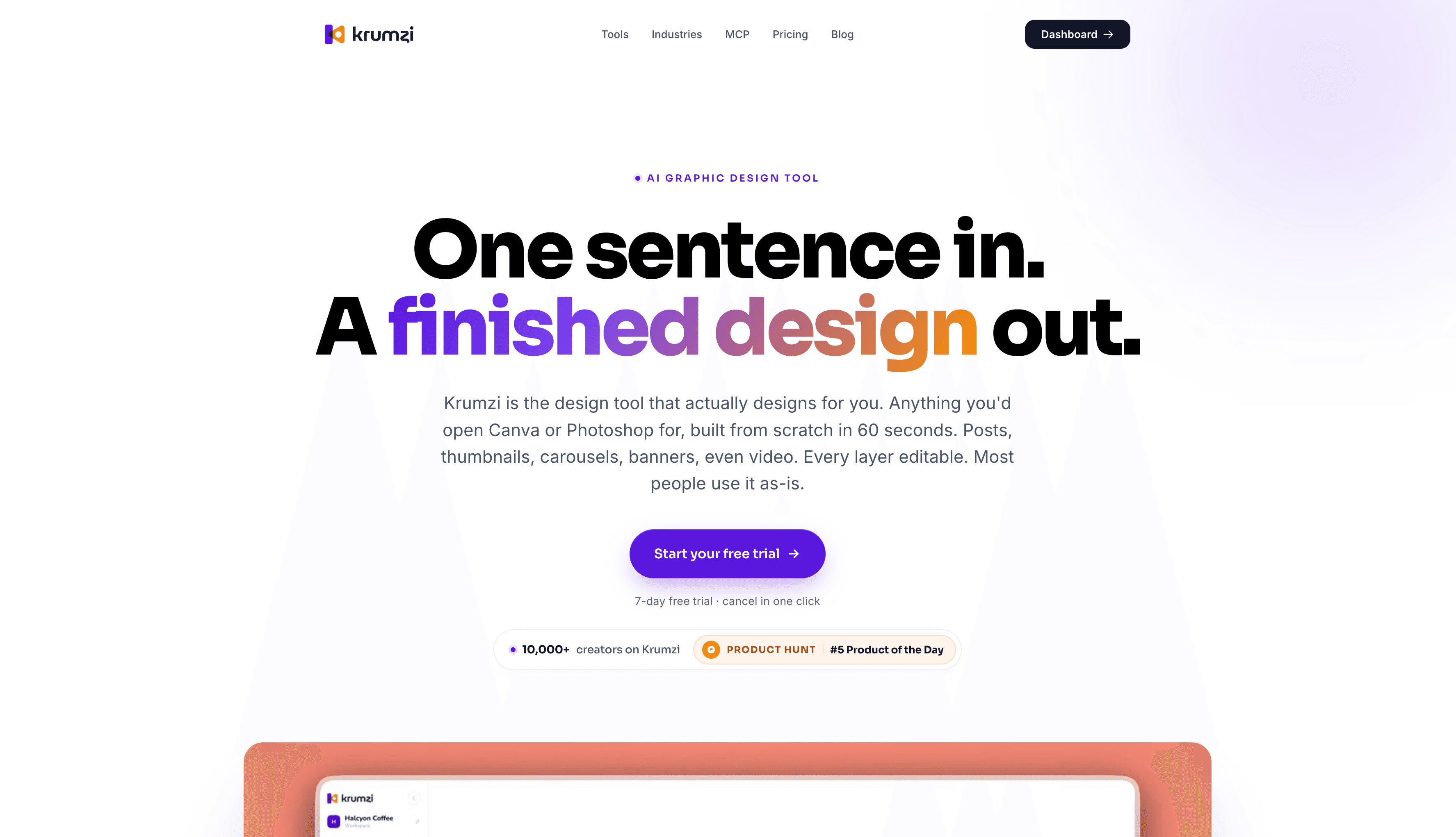 Krumzi: live product